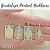 25 collares colgantes de Guadalupe en capas de oro ($4.00) c/u