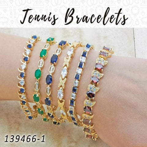 12 brazaletes de tenis en capas de oro ($8.33) c/u