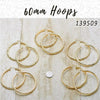 22 pares de aretes de aro de 60 mm de diámetro en capas de oro ($4.54) c/u