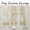 33 Long Zirconia Earrings in Gold Layered ($3.03) ea