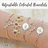 18 brazaletes coloridos ajustables en capas de oro ($5.55) c/u
