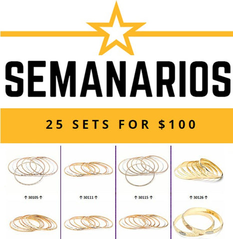 25 Semanarios, ($4.00 c/u) Surtido de Estilos Mixtos