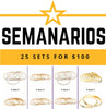 25 Semanarios, ($4.00 c/u) Surtido de Estilos Mixtos
