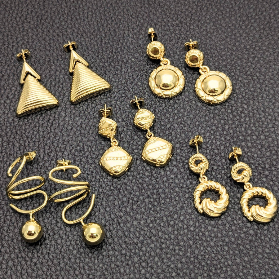 Cubic zirconia double-drop earrings wholesale