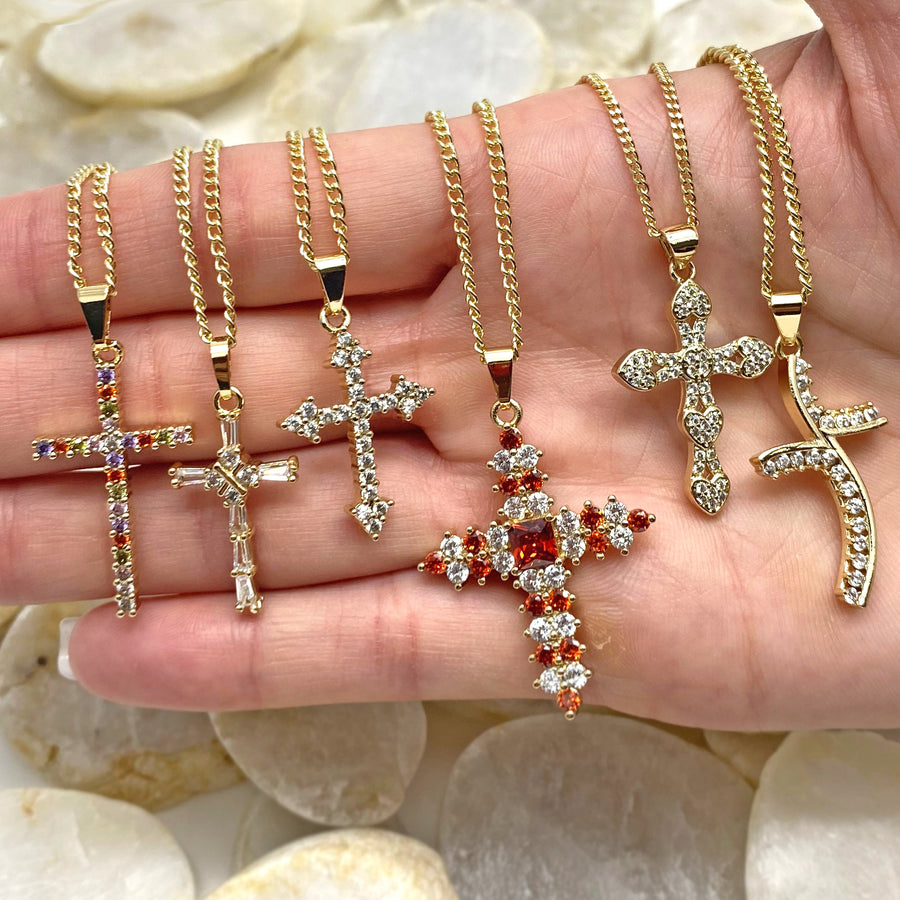 Gold Filled cross necklaces wholesale
