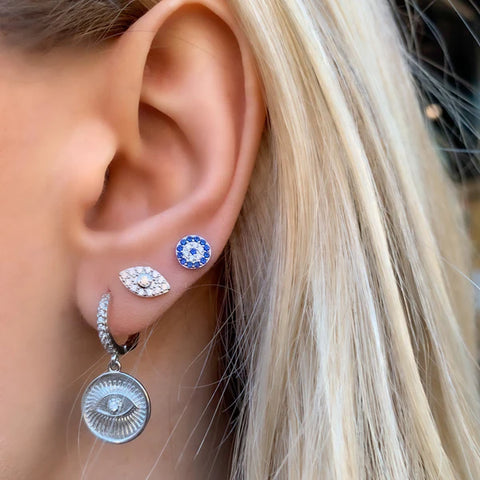 Evil Eye Silver Earrings Jewelry Wholesale