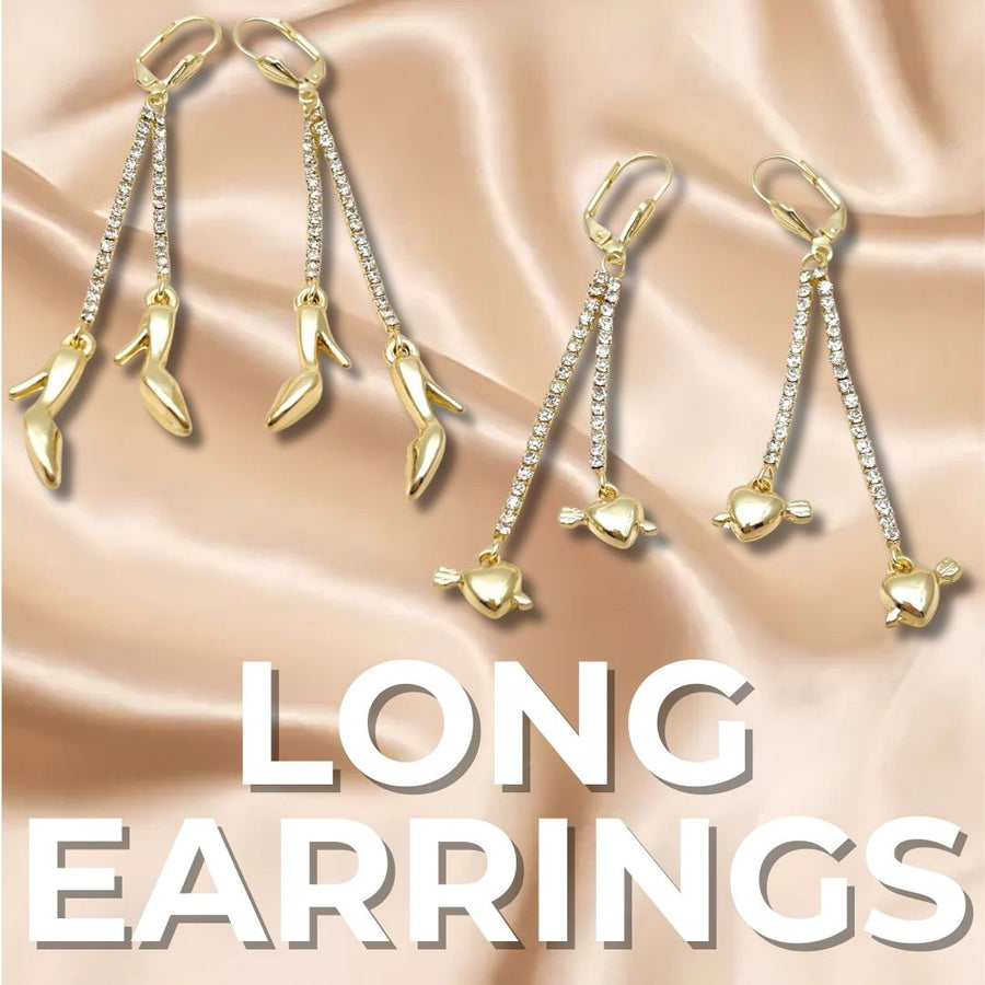 Gold Filled long and chandelier earrings wholesale