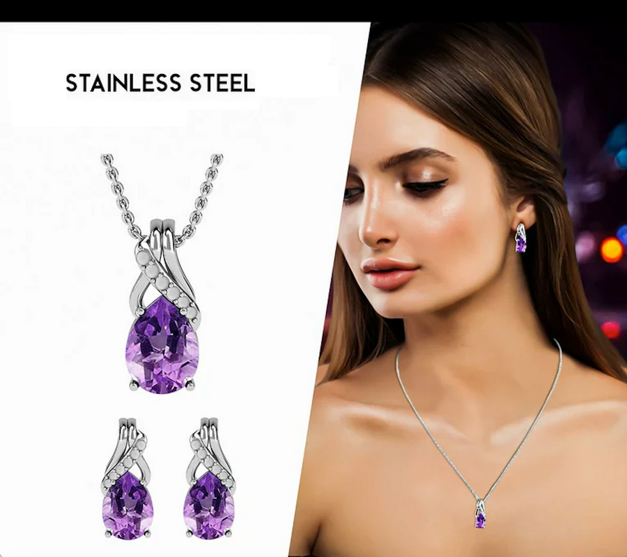 Stainless steel earring and pendant sets wholesale