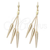 Oro Laminado Long Earring, Gold Filled Style Polished, Golden Finish, 5.070.002