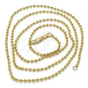 Oro Laminado Basic Necklace, Gold Filled Style Ball Design, Polished, Golden Finish, 04.65.0152.30 (02 MM Thickness, 30 Inches Length)