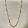 Oro Laminado Basic Necklace, Gold Filled Style Ball Design, Polished, Golden Finish, 04.65.0152.30 (02 MM Thickness, 30 Inches Length)