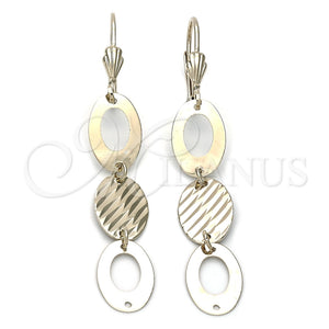 Oro Laminado Long Earring, Gold Filled Style Polished, Golden Finish, 5.082.011
