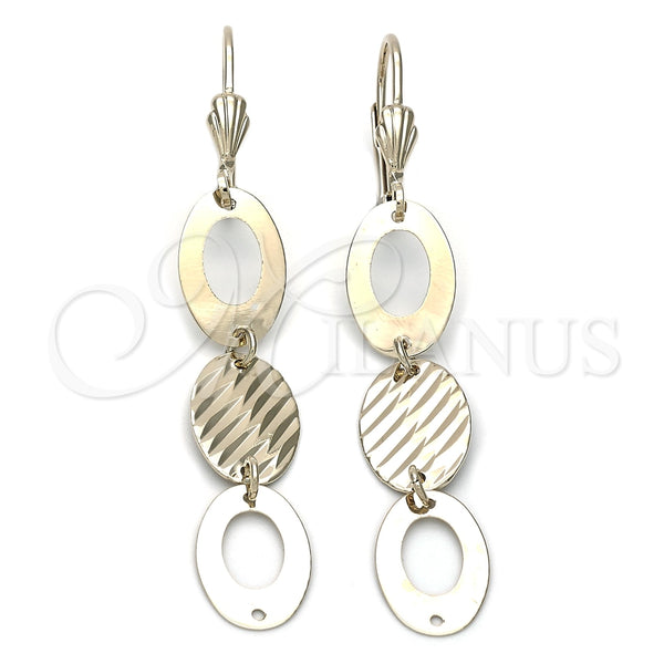 Oro Laminado Long Earring, Gold Filled Style Polished, Golden Finish, 5.082.011