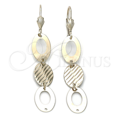 Oro Laminado Long Earring, Gold Filled Style Polished, Golden Finish, 5.082.011