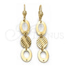 Oro Laminado Long Earring, Gold Filled Style Polished, Golden Finish, 5.082.011