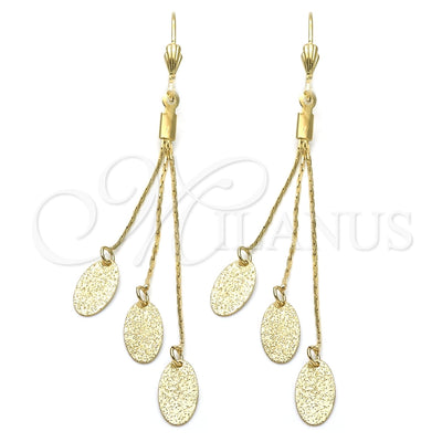 Oro Laminado Long Earring, Gold Filled Style Polished, Golden Finish, 5.090.003 for wholesale, main product view