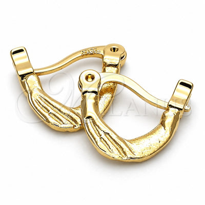 Oro Laminado Children Hoop, Gold Filled Style Diamond Cutting Finish, Golden Finish, 5.159.086
