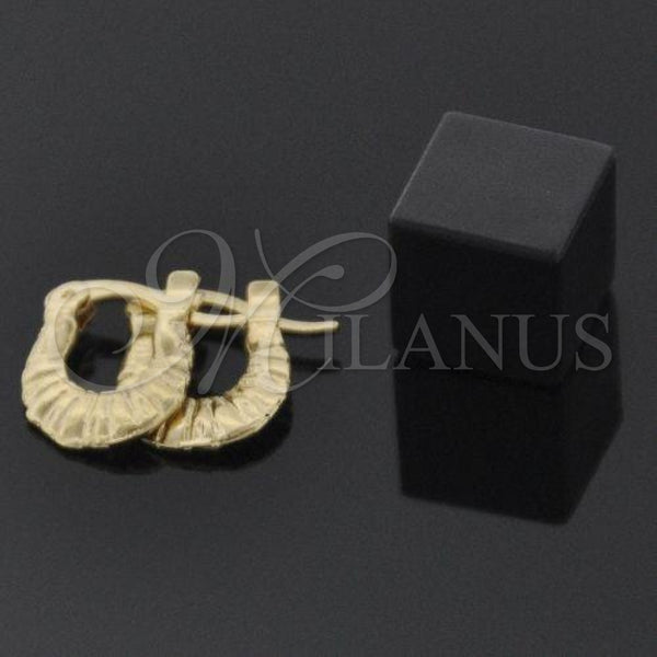 Oro Laminado Children Hoop, Gold Filled Style Diamond Cutting Finish, Golden Finish, 5.159.088