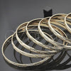 Gold Plated Dozen Bangle, Diamond Cutting Finish, Golden Finish, 5.264.001.06 (04 MM Thickness, One size fits all)