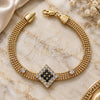 Oro Laminado Fancy Bracelet, Gold Filled Style with Rhodolite and White Cubic Zirconia, Polished, Golden Finish, 5.022.003 (10 MM Thickness, 8 Inches Length)