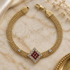 Oro Laminado Fancy Bracelet, Gold Filled Style with White Cubic Zirconia, Polished, Golden Finish, 5.022.007 (10 MM Thickness, 8 Inches Length)