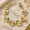 Oro Laminado Fancy Bracelet, Gold Filled Style Diamond Cutting Finish, Golden Finish, 5.033.009 (20 MM Thickness, 8 Inches Length)