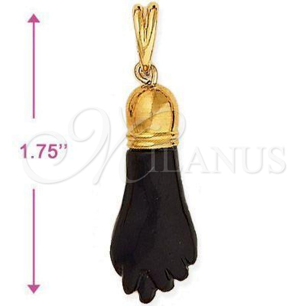 Oro Laminado Religious Pendant, Gold Filled Style Hand Design, Enamel Finish, Golden Finish, 5.039.016