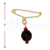 Oro Laminado Religious Brooche, Gold Filled Style with Ivory Pearl, Polished, Golden Finish, 5.039.019
