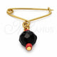 Oro Laminado Religious Brooche, Gold Filled Style with Ivory Pearl, Polished, Golden Finish, 5.039.019