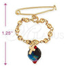 Oro Laminado Religious Brooche, Gold Filled Style with Ivory Pearl, Polished, Golden Finish, 5.039.020