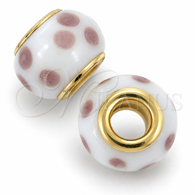 Oro Laminado Love Link Pendant, Gold Filled Style Enamel Finish, Golden Finish, 5.160.004