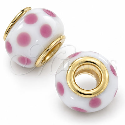 Oro Laminado Love Link Pendant, Gold Filled Style Enamel Finish, Golden Finish, 5.160.006