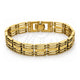 Pulsera Solida 5.019.007.1 Oro Laminado, Diamantado, Tono Dorado (Grosor 11 MM, 8 Pulgadas de Largo)