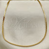 Oro Laminado Basic Necklace, Gold Filled Style Long Box Design, Polished, Golden Finish, 5.223.019.18 (0.60 Gauge, 02 MM Thickness, 18 Inches Length)