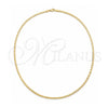 Oro Laminado Basic Necklace, Gold Filled Style Long Box Design, Polished, Golden Finish, 5.223.019.20 (0.60 Gauge, 02 MM Thickness, 20 Inches Length)