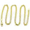 Oro Laminado Basic Necklace, Gold Filled Style Mariner Design, Polished, Golden Finish, 5.222.026.18 (0.80 Gauge, 03 MM Thickness, 18 Inches Length)