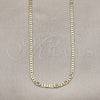 Oro Laminado Basic Necklace, Gold Filled Style Mariner Design, Polished, Golden Finish, 5.222.026.18 (0.80 Gauge, 03 MM Thickness, 18 Inches Length)