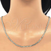 Oro Laminado Basic Necklace, Gold Filled Style Mariner Design, Polished, Golden Finish, 5.222.026.24 (0.80 Gauge, 03 MM Thickness, 24 Inches Length)