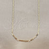 Oro Laminado Basic Necklace, Gold Filled Style Mariner Design, Polished, Golden Finish, 5.222.027.18