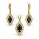 Juego de Arete y Dije de Adulto 5.058.013 Oro Laminado, con Zirconia Cubica Blanca, Pulido, Tono Dorado