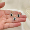 Oro Laminado Earring and Pendant Adult Set, Gold Filled Style with White Cubic Zirconia, Polished, Golden Finish, 5.056.013