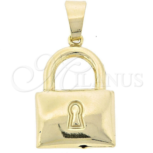 Oro Laminado Fancy Pendant, Gold Filled Style Polished, Golden Finish, 44.034