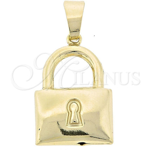Oro Laminado Fancy Pendant, Gold Filled Style Polished, Golden Finish, 44.034
