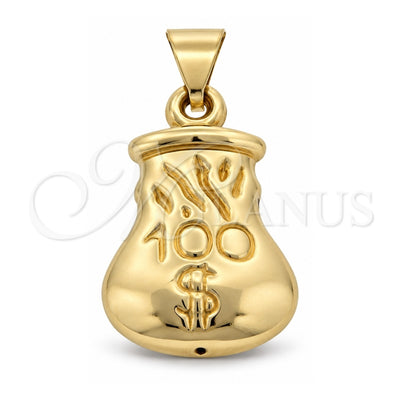 Oro Laminado Fancy Pendant, Gold Filled Style Polished, Golden Finish, 44.013