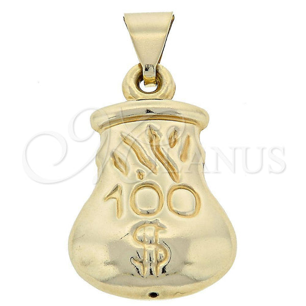 Oro Laminado Fancy Pendant, Gold Filled Style Polished, Golden Finish, 44.013