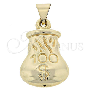 Oro Laminado Fancy Pendant, Gold Filled Style Polished, Golden Finish, 44.013