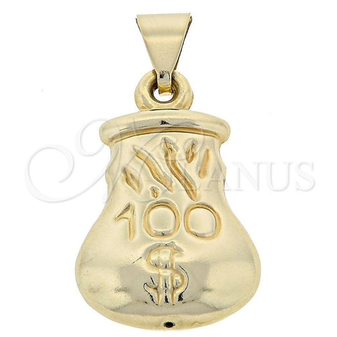Oro Laminado Fancy Pendant, Gold Filled Style Polished, Golden Finish, 44.013