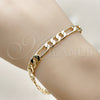 Oro Laminado Basic Bracelet, Gold Filled Style Figaro Design, Polished, Golden Finish, 5.222.013.08 (160 Gauge, Thickness, 8 Inches Length)