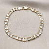Oro Laminado Basic Bracelet, Gold Filled Style Figaro Design, Polished, Golden Finish, 5.222.013.08 (160 Gauge, Thickness, 8 Inches Length)
