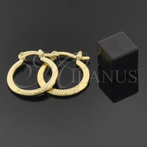 Oro Laminado Small Hoop, Gold Filled Style Polished, Golden Finish, 111.013